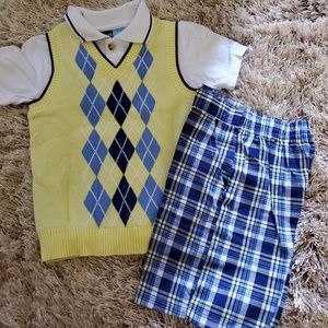 Toddler Boys Sweater Vest Set